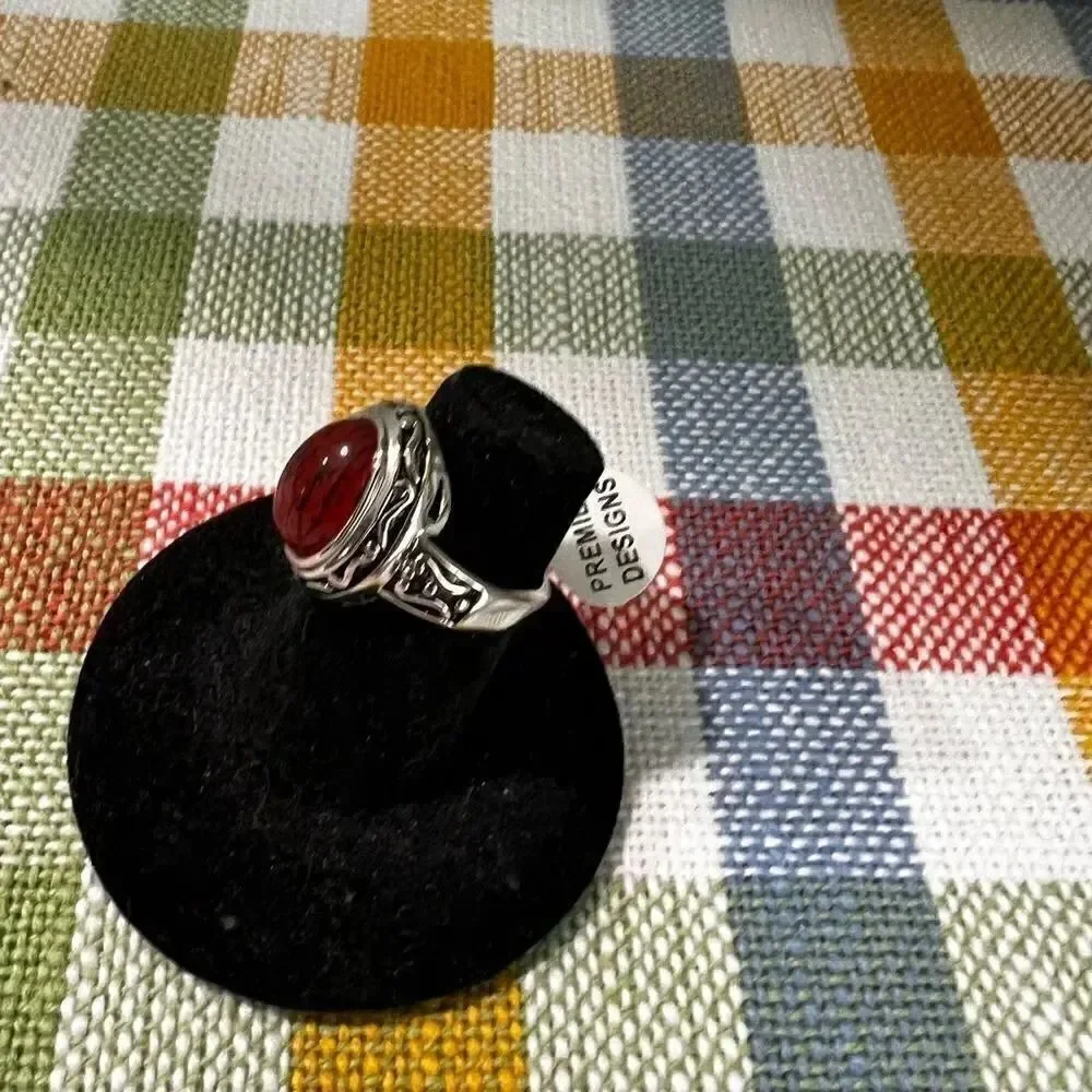 NWT Premier Designs Jewelry Red Spice Ring Size 5 #RGBG